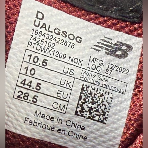 New Balance Size 10.5D Men’s - Picture 9 of 9